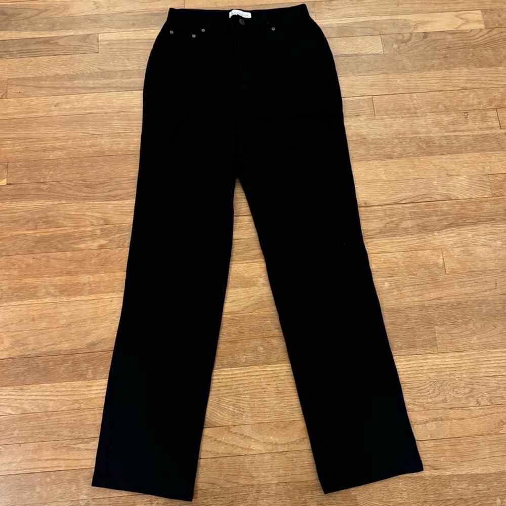 Chadwick's Real Comfort black straight leg high-rise jeans pants size 10
b43